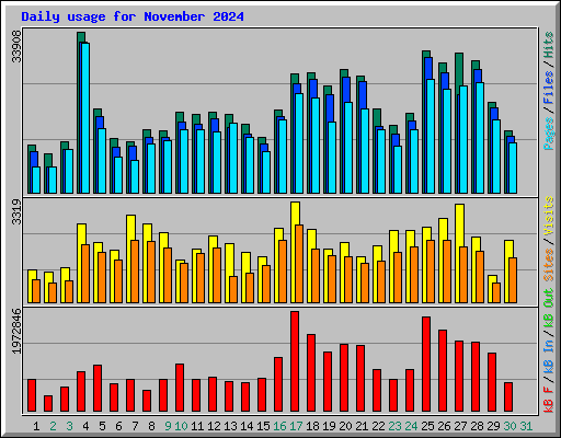 Daily usage for November 2024