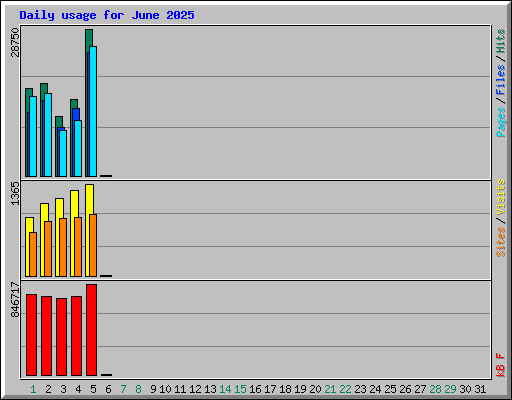 Daily usage for June 2025