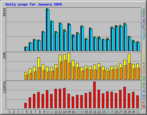 Daily usage for January 2026