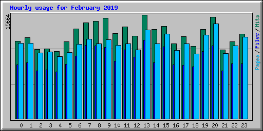 Hourly usage for February 2019