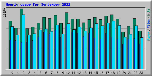 Hourly usage for September 2022