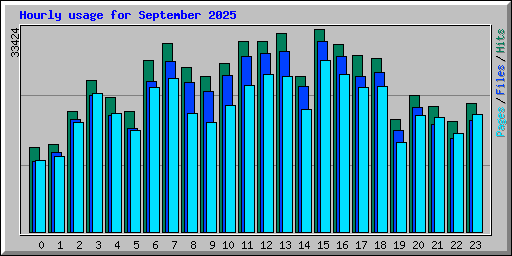 Hourly usage for September 2025